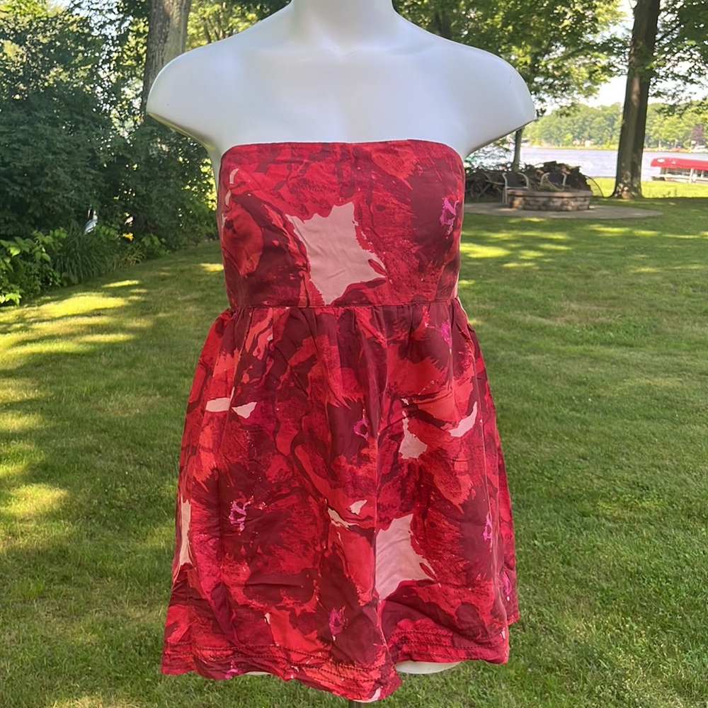 NWT Banana Republic silk strapless top 12